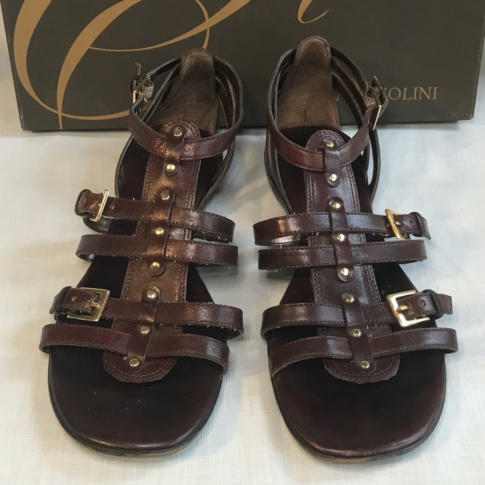 Gladiator brown leather sandals